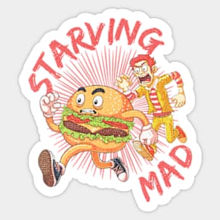 Starving mad | Burger on the Run! Sticker